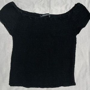 Brandy Melville off the shoulder smocked top